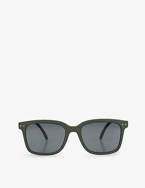 IZIPPERIZI: SLMSLC25_00 #L square-eye acetate sunglasses