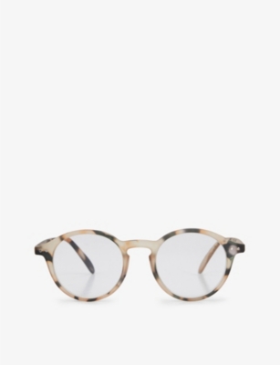 Izipizi Letmesee #d Round-frame Reading Glasses +2.50 In Tan