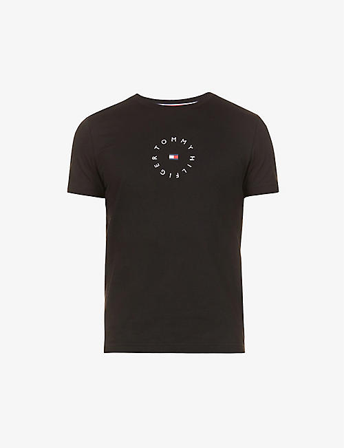 TOMMY HILFIGER: Roundall logo-print cotton-jersey T-shirt