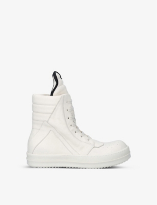 Rick Owens High-top Leather Trainers 6-9 Years In Beige