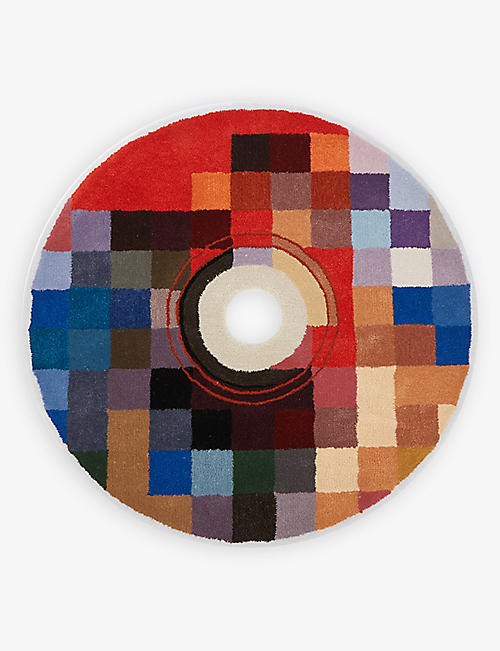 CURVES BY SEAN BROWN: Kanye West CD woven rug 89cm