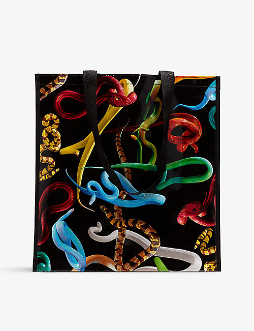 SELETTI: Seletti wears TOILETPAPER Snakes vinyl shopping bag