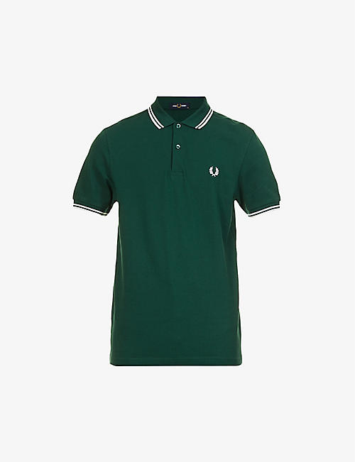 FRED PERRY: Logo-embroidered cotton-piqué polo shirt