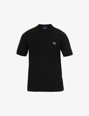 Fred Perry Mens Black Champagne Laurel Wreath Short-sleeved Cotton ...