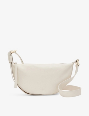 ALLSAINTS: Half Moon leather cross-body bag