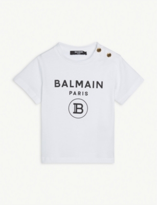 Kontur Awaken Mob BALMAIN - Logo-print round-neck cotton T-shirt 3-24 months | Selfridges.com