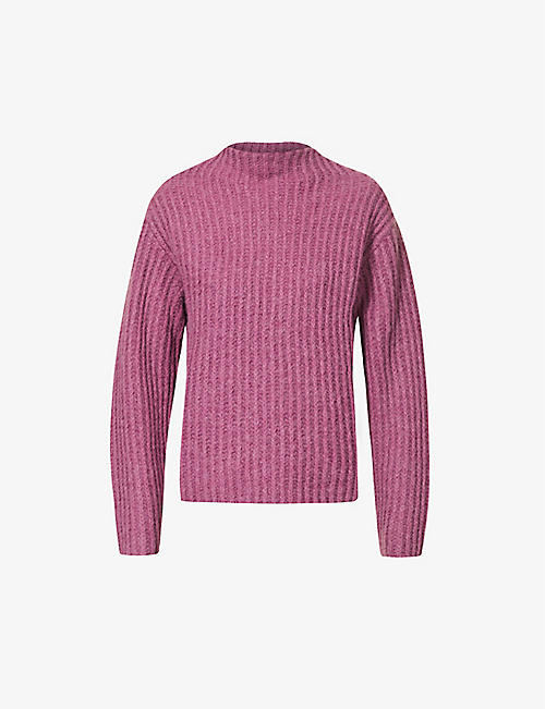 VINCE: Mock-neck wool-blend jumper