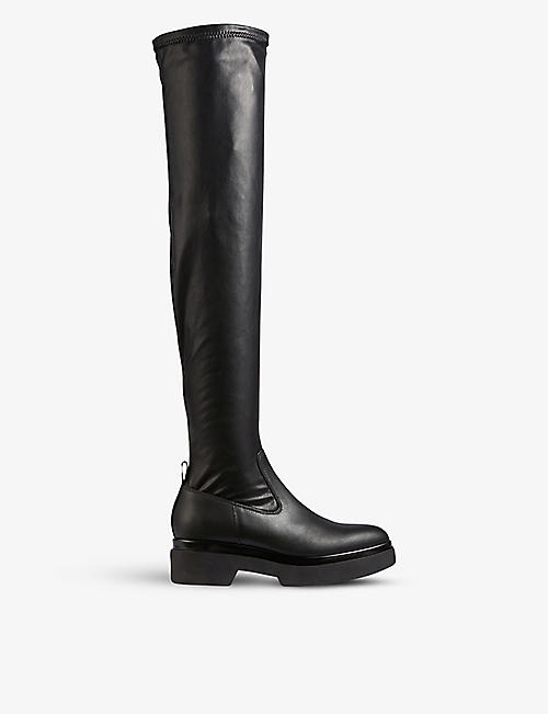 LK BENNETT: Zoe faux-leather over-the-knee boots