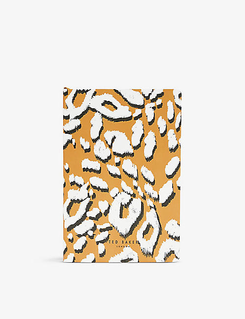 TED BAKER: A5 leopard-print paper notebook