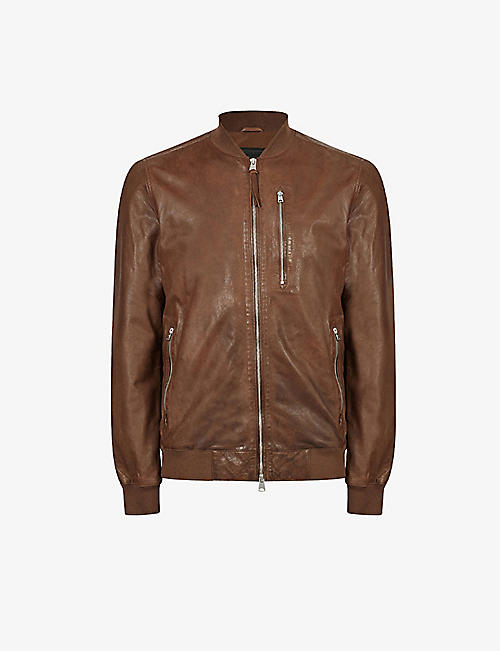 ALLSAINTS: Kemble leather bomber jacket