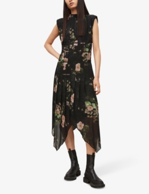 all saints midi dress