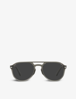 Persol Po325s Aviator-frame Acetate Sunglasses In Grey
