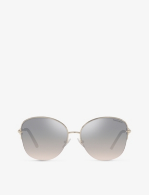 TIFFANY & CO: TF3082 butterfly-frame metal and acetate sunglasses