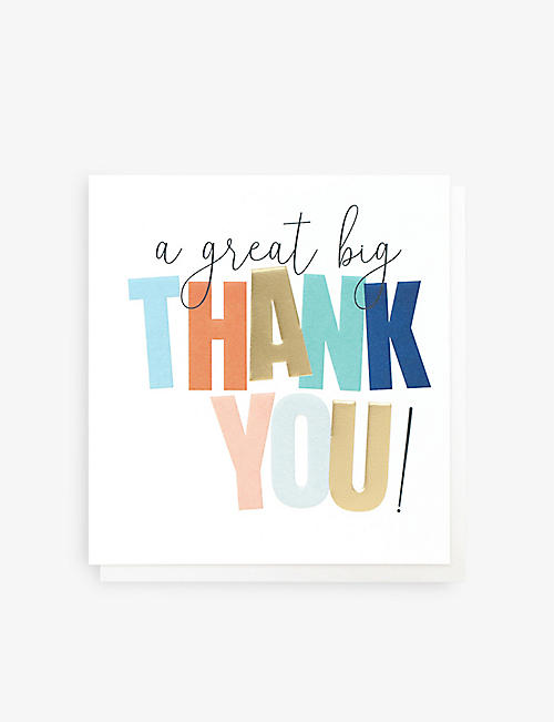 CAROLINE GARDNER: A Great Big Thank You greetings card 13.5cm x 12.5cm