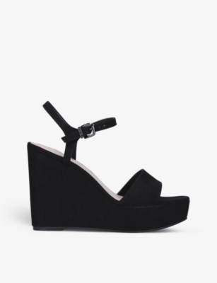 CARVELA: Glisten faux-suede wedge sandals