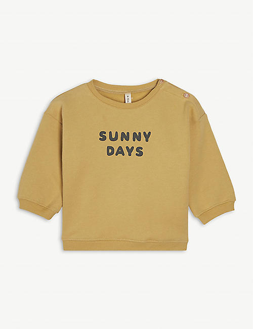 ORGANIC ZOO: Sunny Days slogan organic-cotton sweatshirt 3 months-3 years