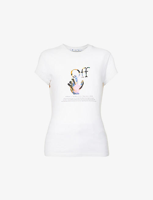 OFF-WHITE C/O VIRGIL ABLOH: Mirko Artist logo and graphic-print cotton-jersey T-shirt