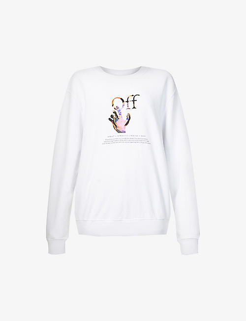 OFF-WHITE C/O VIRGIL ABLOH: Mirko Artist logo and graphic-print cotton-jersey sweatshirt