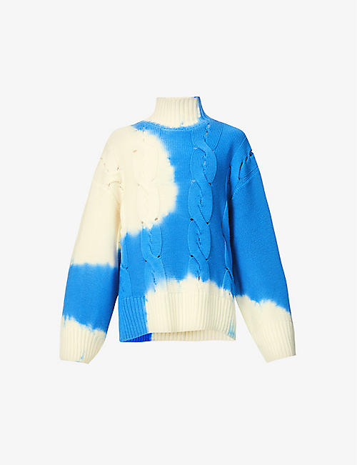 OFF-WHITE C/O VIRGIL ABLOH: Tie-dye turtleneck wool jumper