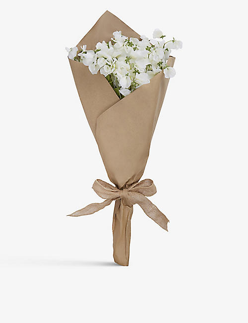 THE WHITE COMPANY: Sweet Pea hand-tied faux flowers 67cm