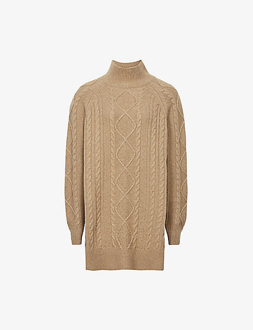 REISS: Nina cable-knit wool-blend jumper