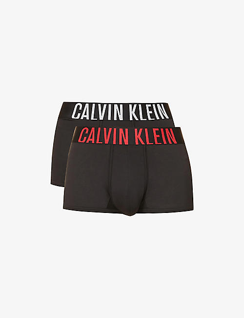 CALVIN KLEIN: Pack of 2 Intense Power logo-embroidered stretch-jersey trunks