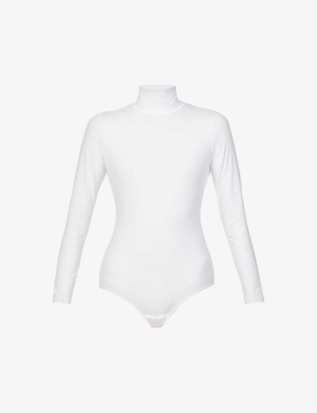 Spanx Turtleneck Stretch-jersey Body In White