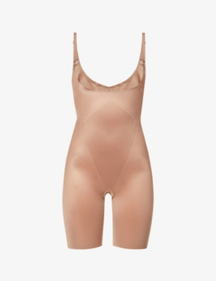 Buy SPANX® Nude Medium Control Thinstincts 2.0 Open Bust Mid Thigh Shaping  Bodysuit from the Next UK online shop