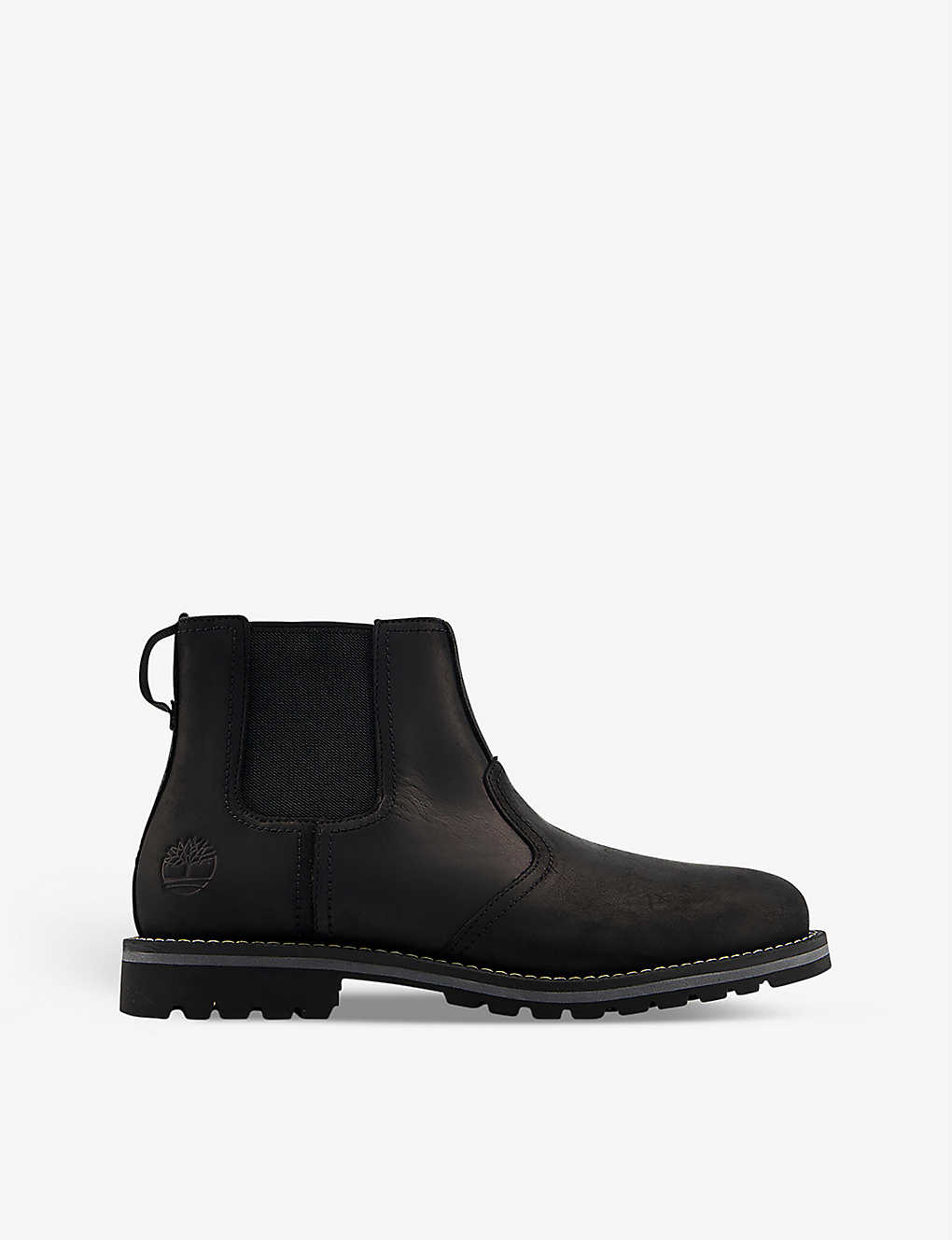 Timberland Larchmont Logo-embossed Leather Chelsea Boots In Black