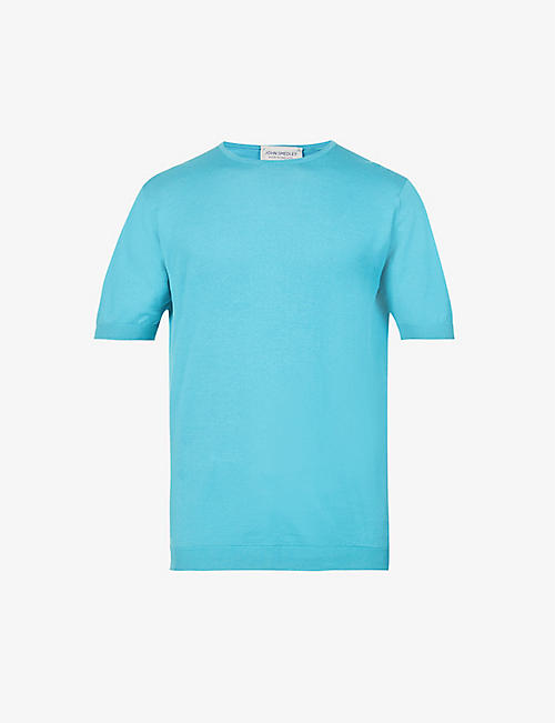 JOHN SMEDLEY: Sea Island crewneck cotton-knit T-shirt