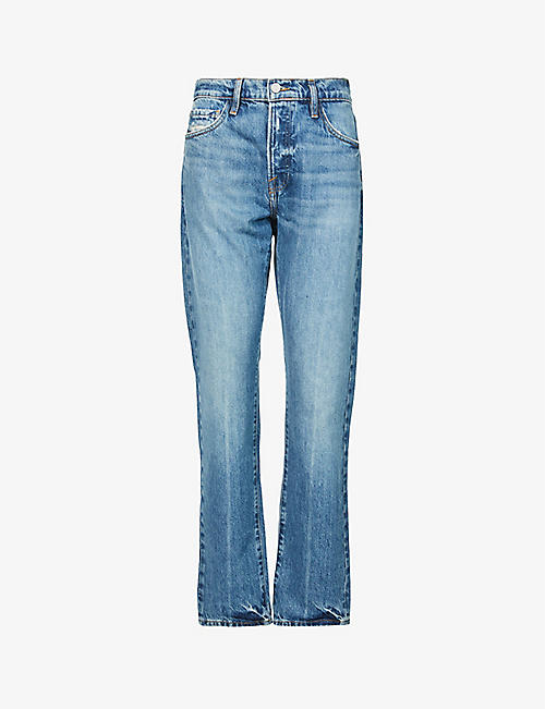 FRAME: Le Slouch straight-leg low-rise jeans