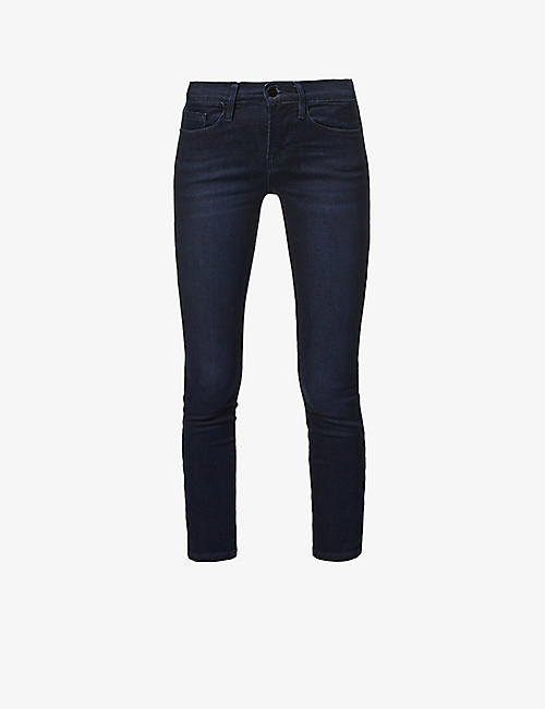 FRAME: Le High Skinny high-rise stretch-denim cropped jeans