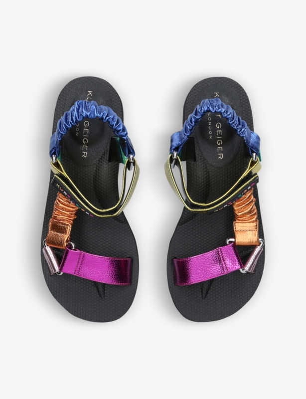 Orion logo-print woven sandals