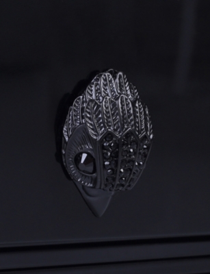 KURT GEIGER LONDON: Party eagle-embellished perspex clutch bag