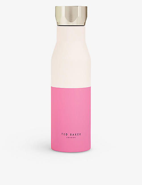 TED BAKER: Colour-block stainless steel water bottle 425ml