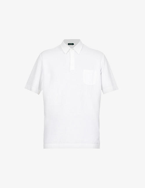 SLOWEAR: Ice short-sleeved cotton-knit polo shirt