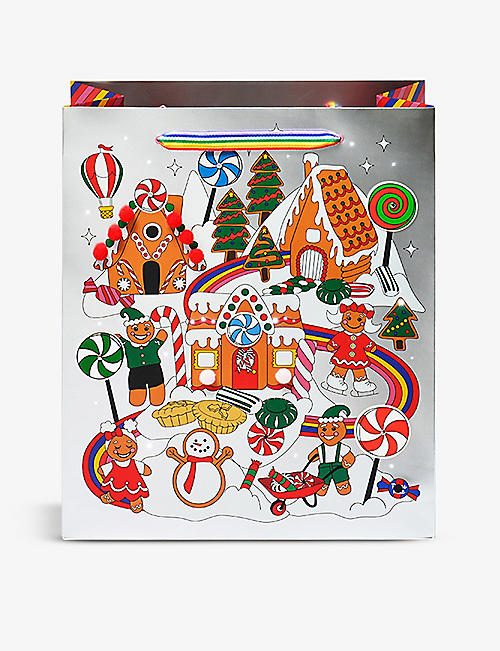 PAPERCHASE: Candy Land-printed large gift bag 33cm x 28cm