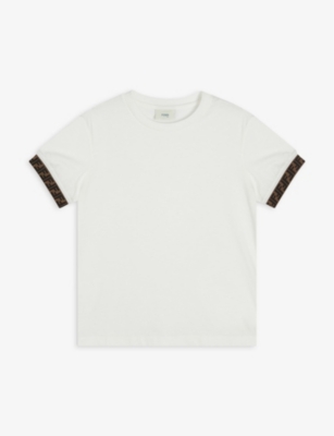 Fendi tape clearance logo t shirt