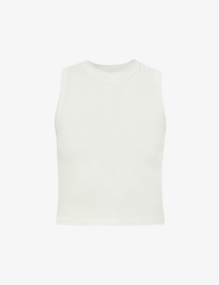 SKIMS: High-neck stretch-cotton tank top