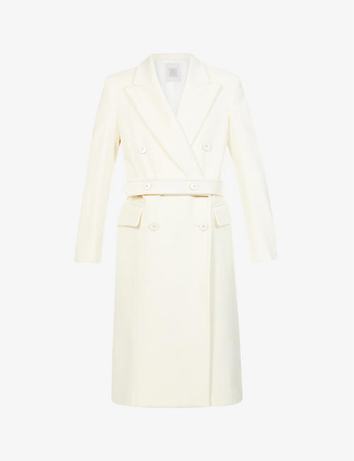 ELEVENTY: Double-breasted belted wool coat