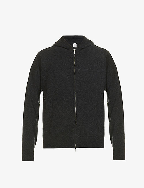 ELEVENTY: Dropped-shoulder zipped cashmere hoody