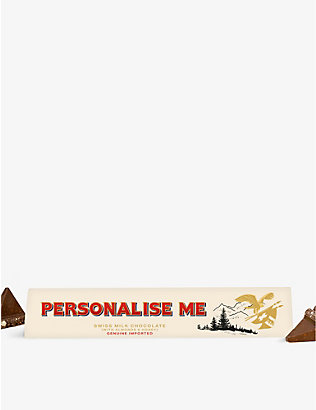 TOBLERONE: Toblerone personalised milk chocolate and nougat bar 360g