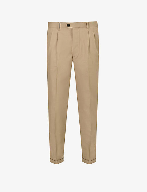 ALLSAINTS: Tallis regular-fit tapered-leg cotton and wool-blend trousers