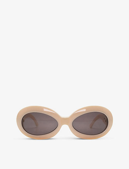THE VINTAGE TRAP: Pre-loved SL504-701 Fendi 90s round-frame acetate sunglasses