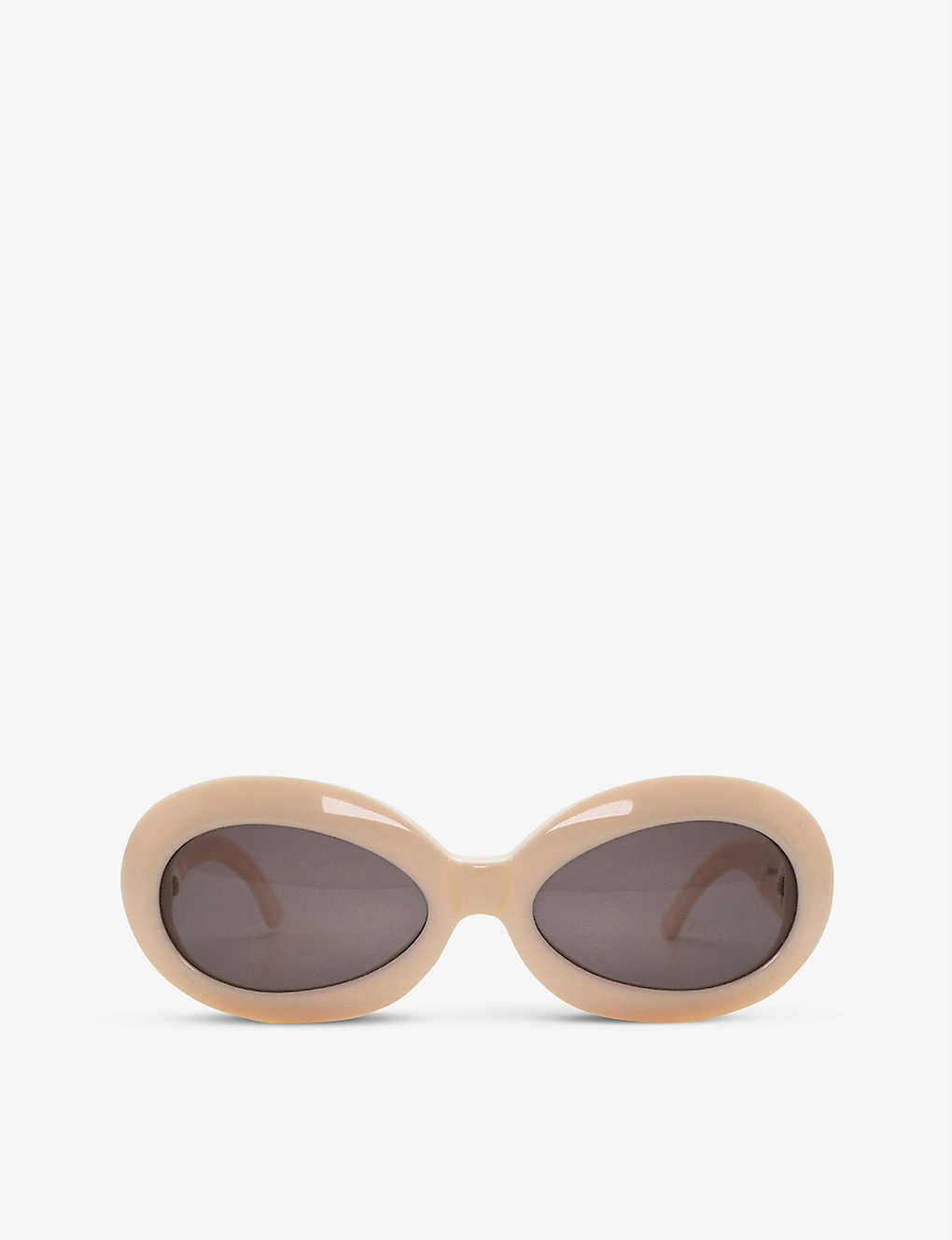 The Vintage Trap Pre-loved Sl504-701 Fendi 90s Round-frame Acetate Sunglasses In Cream