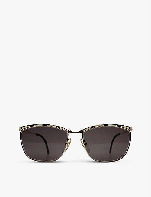 THE VINTAGE TRAP: Pre-loved 90s Dior 2750-47 square-frame metal sunglasses