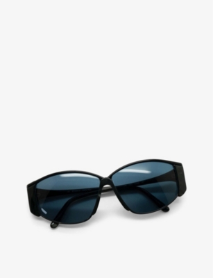 THE VINTAGE TRAP: Pre-loved GG2308-59T Gucci 90s rectangular-frame acetate sunglasses