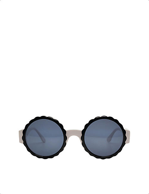 THE VINTAGE TRAP: Pre-loved 90s Chanel FL99 round-frame acetate sunglasses