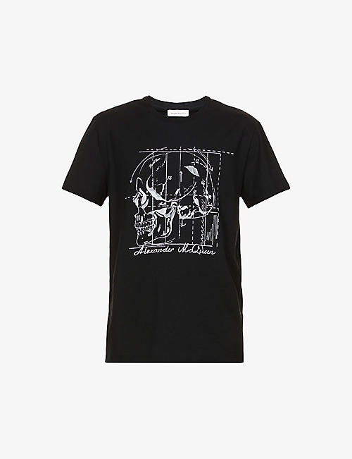 ALEXANDER MCQUEEN: Skull graphic-print cotton T-shirt