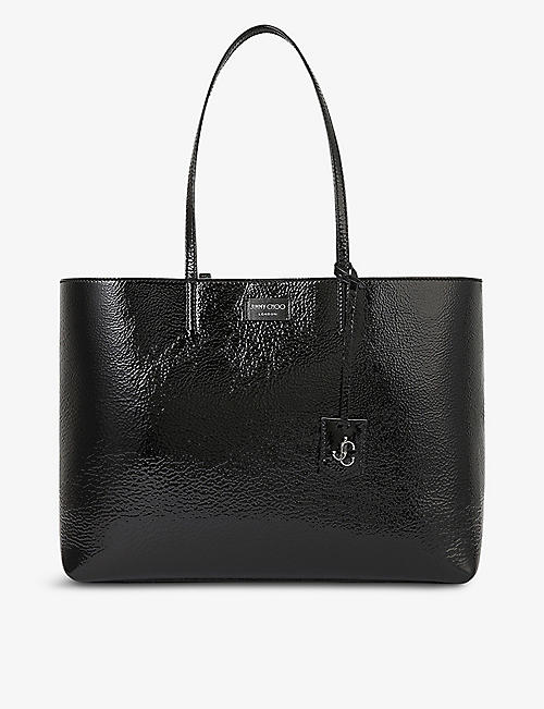 JIMMY CHOO: Nine2Five grained-leather tote bag